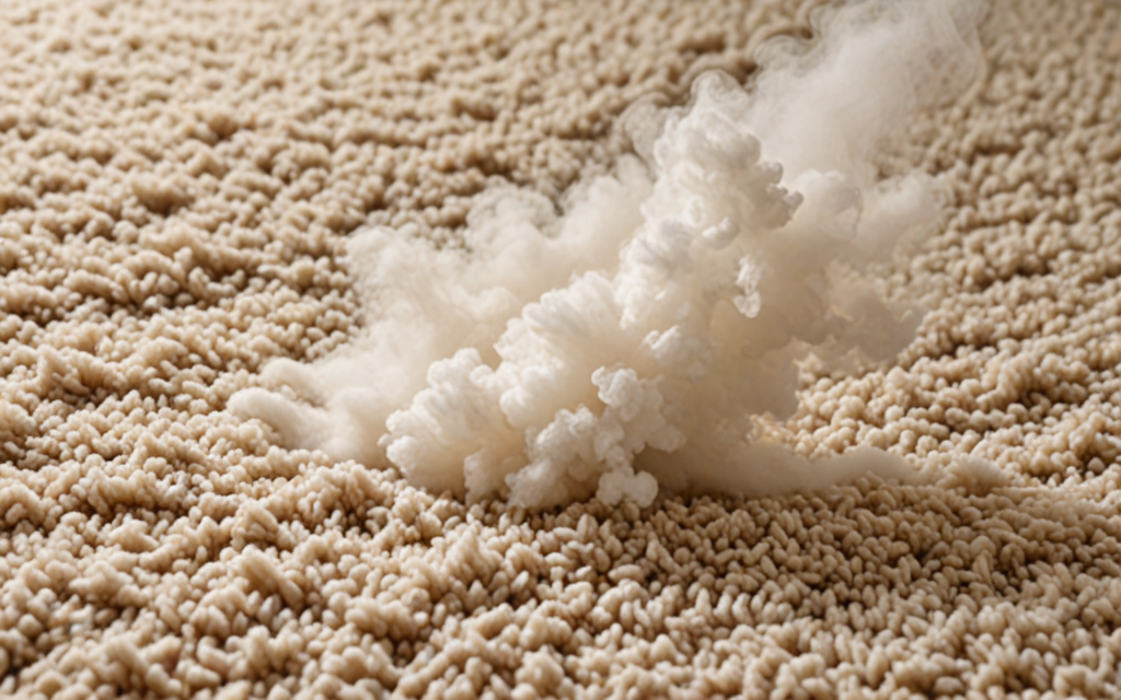 Carpet after cleaning: lifted, spotless fibers